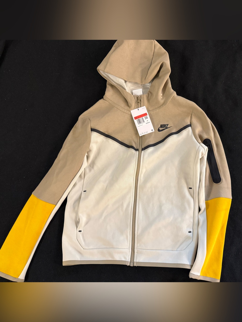 Nike Kids' Tech Jacket - Tan, White & Yellow